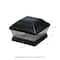Glitzhome® 7" Black Solar Powered LED Fence Post Cap Lights, 4ct.